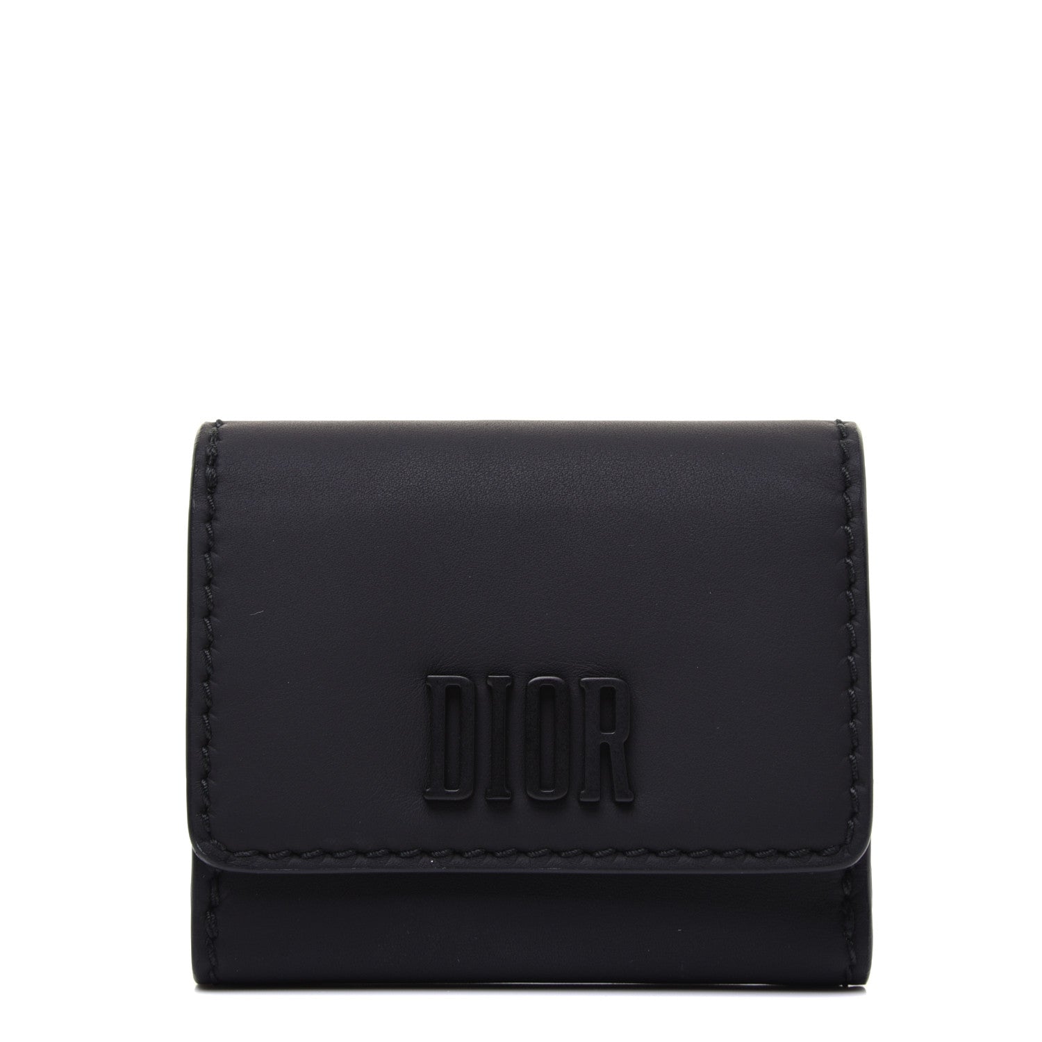 Christian Dior Ultra Matte Calfskin Medium Wallet Black 1 of 14