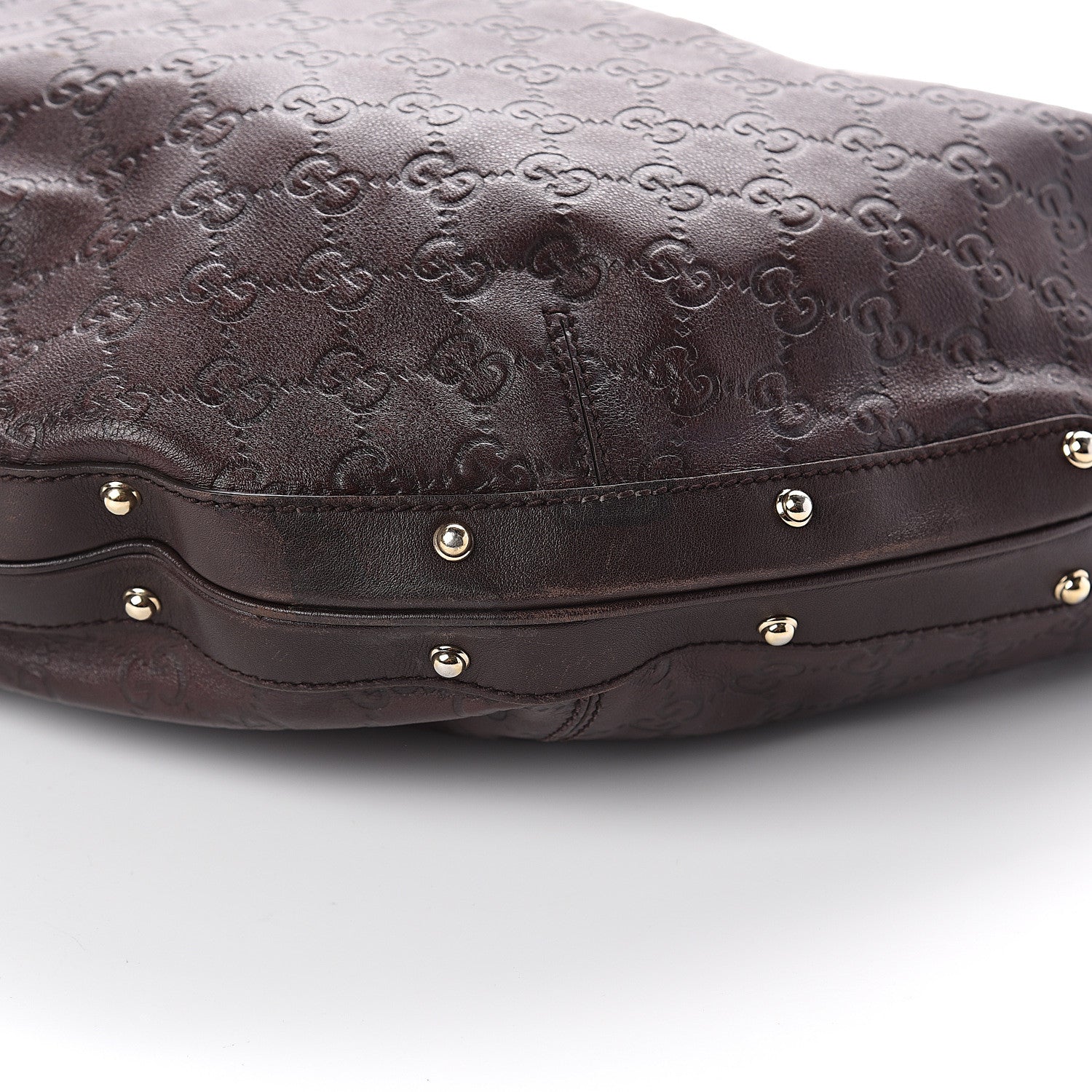 Gucci Guccissima Large Biba Hobo Dark Brown 8 of 8