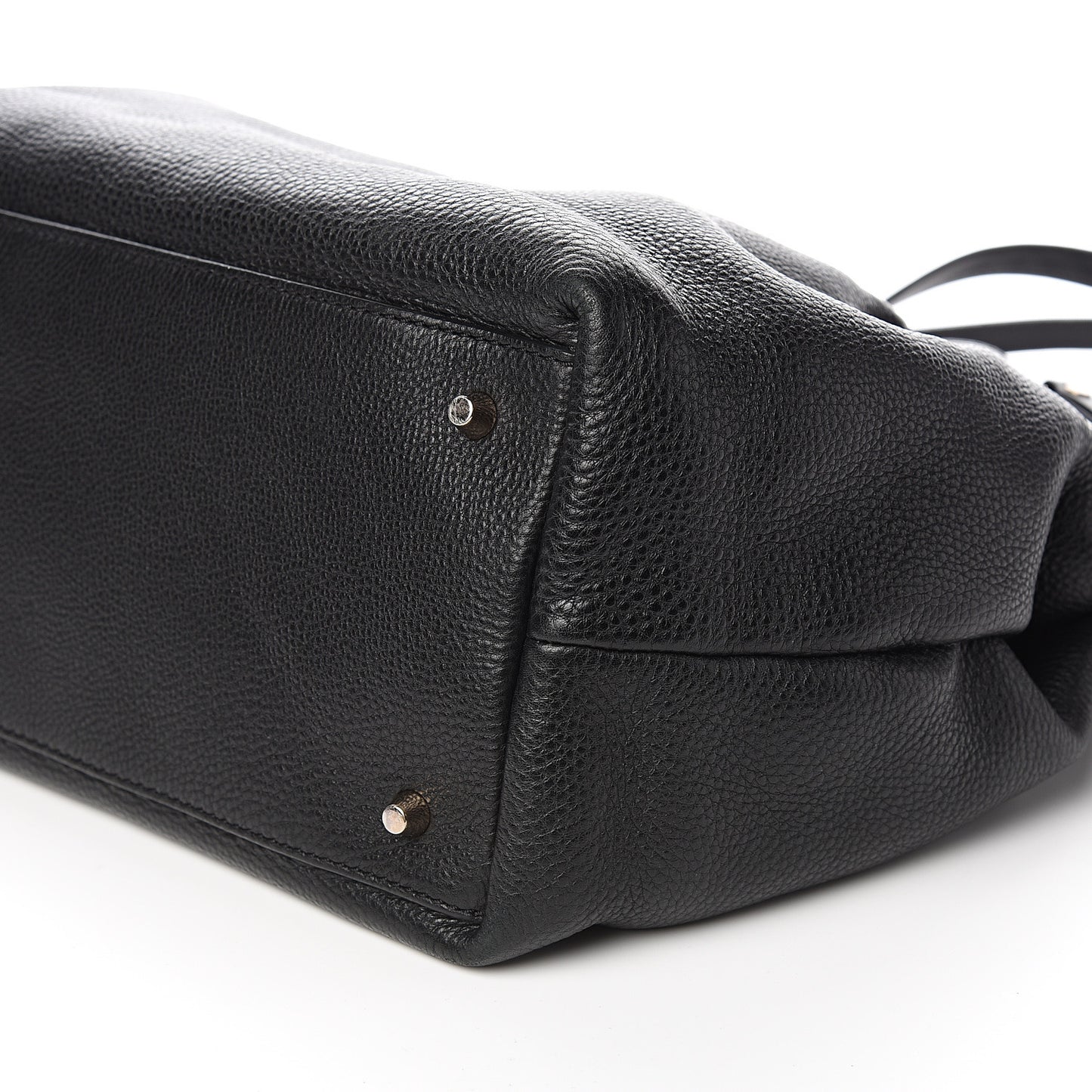 Grainy Calfskin House Check Medium Maidstone Black