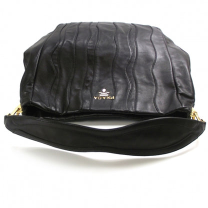 Prada Nappa Stripes Shoulder Bag Black 4 of 11
