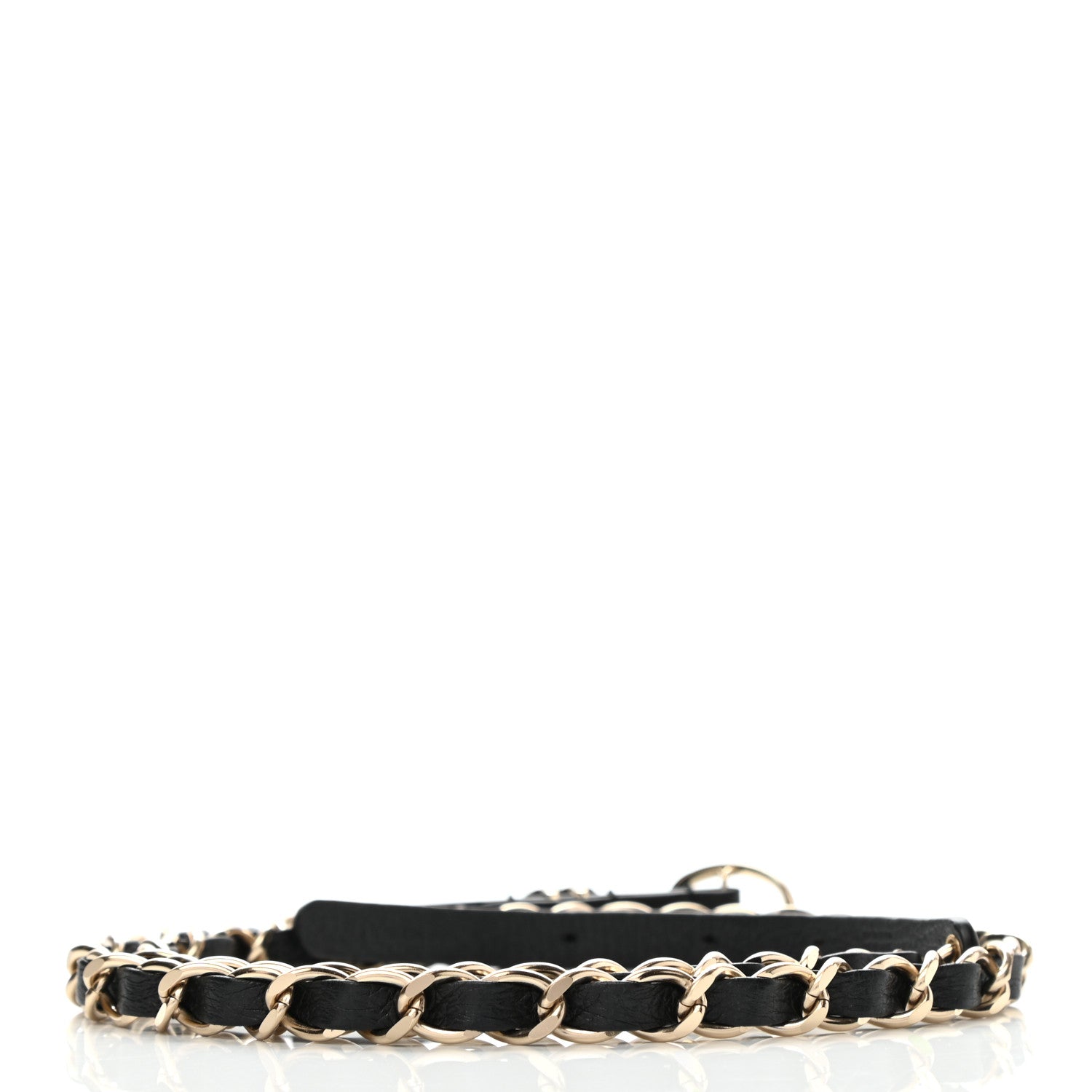 Chanel Lambskin CC Pearl Chain Belt 80 32 Black 2 of 5