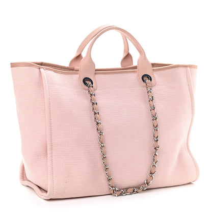 Chanel Canvas Medium Deauville Tote Light Pink 3 of 10