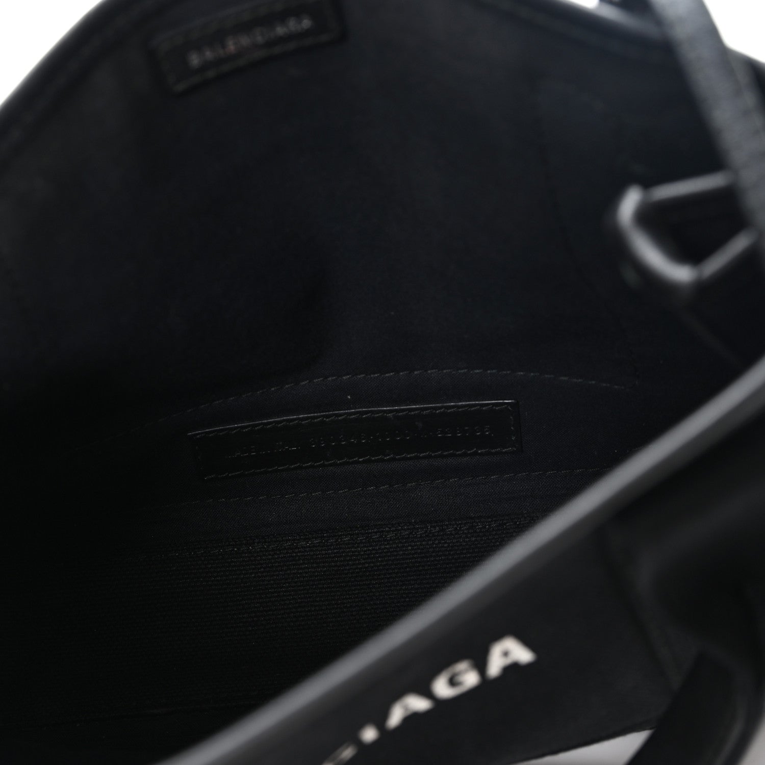 Balenciaga Cotton Canvas Calfskin Navy Cabas XS Black 8 of 12