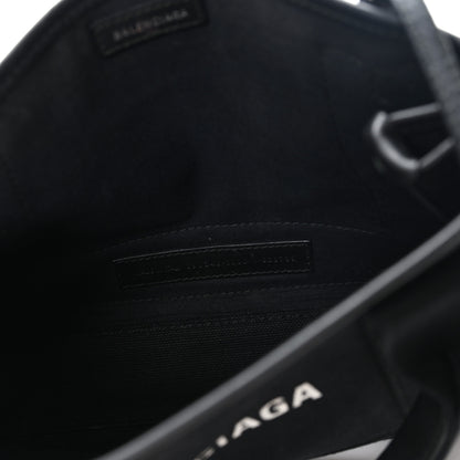 Balenciaga Cotton Canvas Calfskin Navy Cabas XS Black 8 of 12