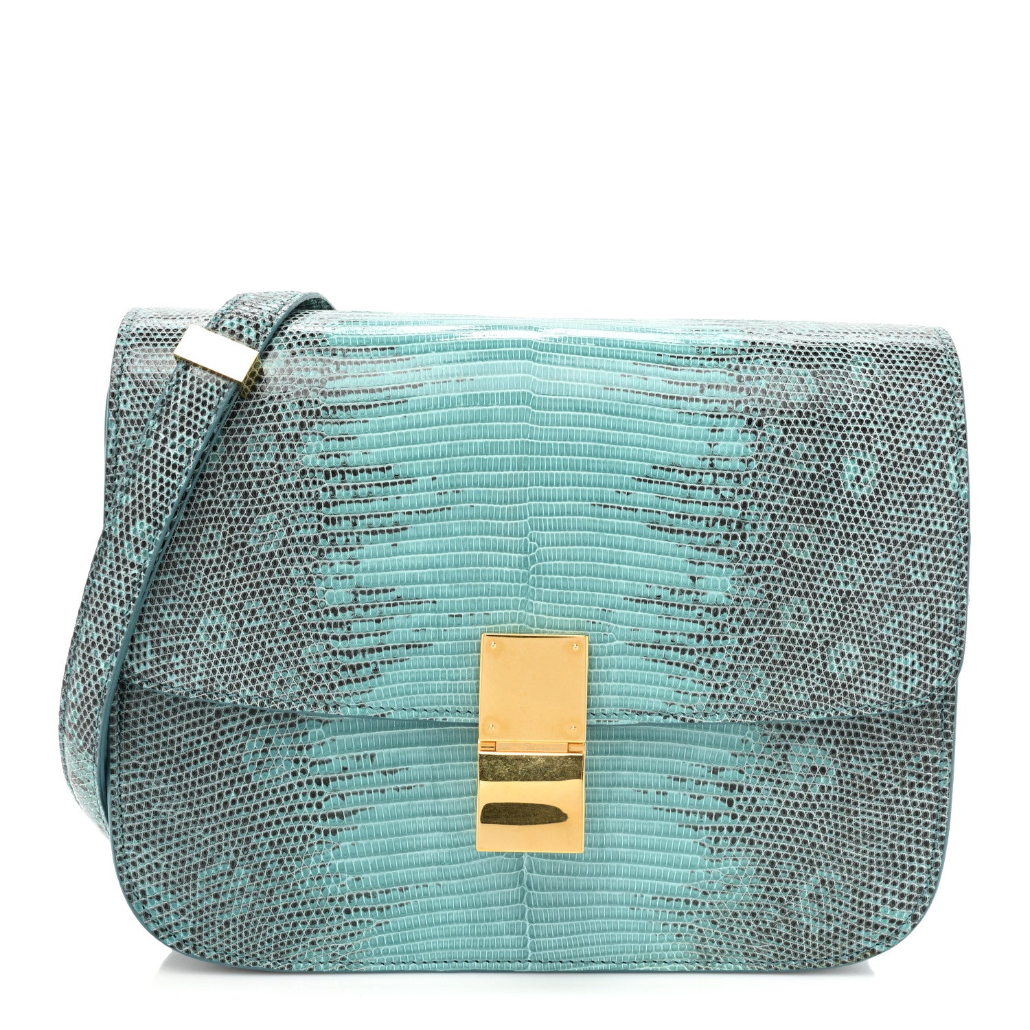 Celine Lizard Medium Classic Box Flap Bag Antarctic 1 of 13