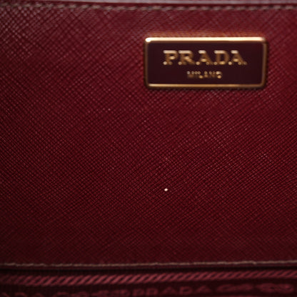 Prada Saffiano Vernice Medium Galleria Double Zip Cerise 13 of 25