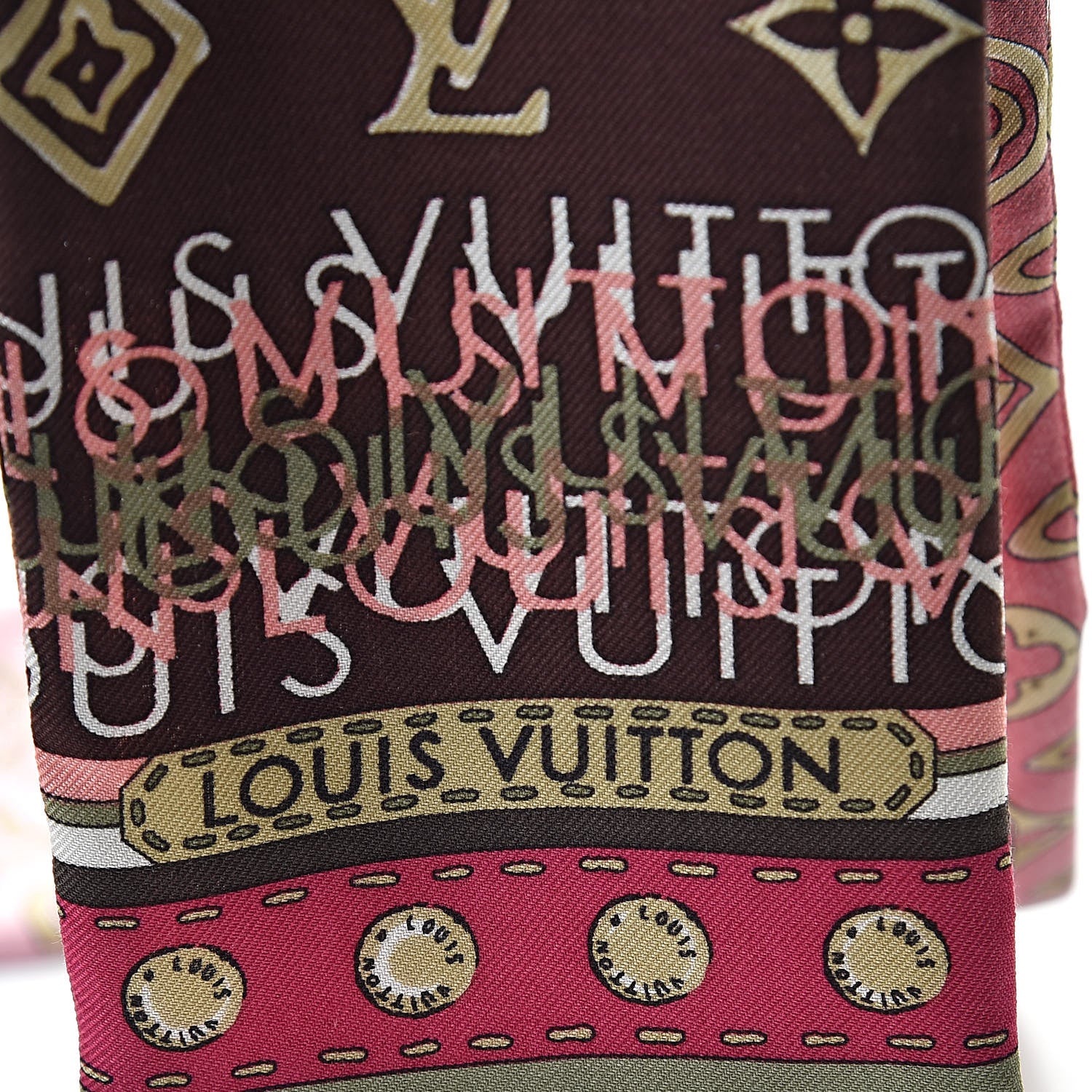Louis Vuitton Silk Monogram Map Bandeau Plum Orient 5 of 5