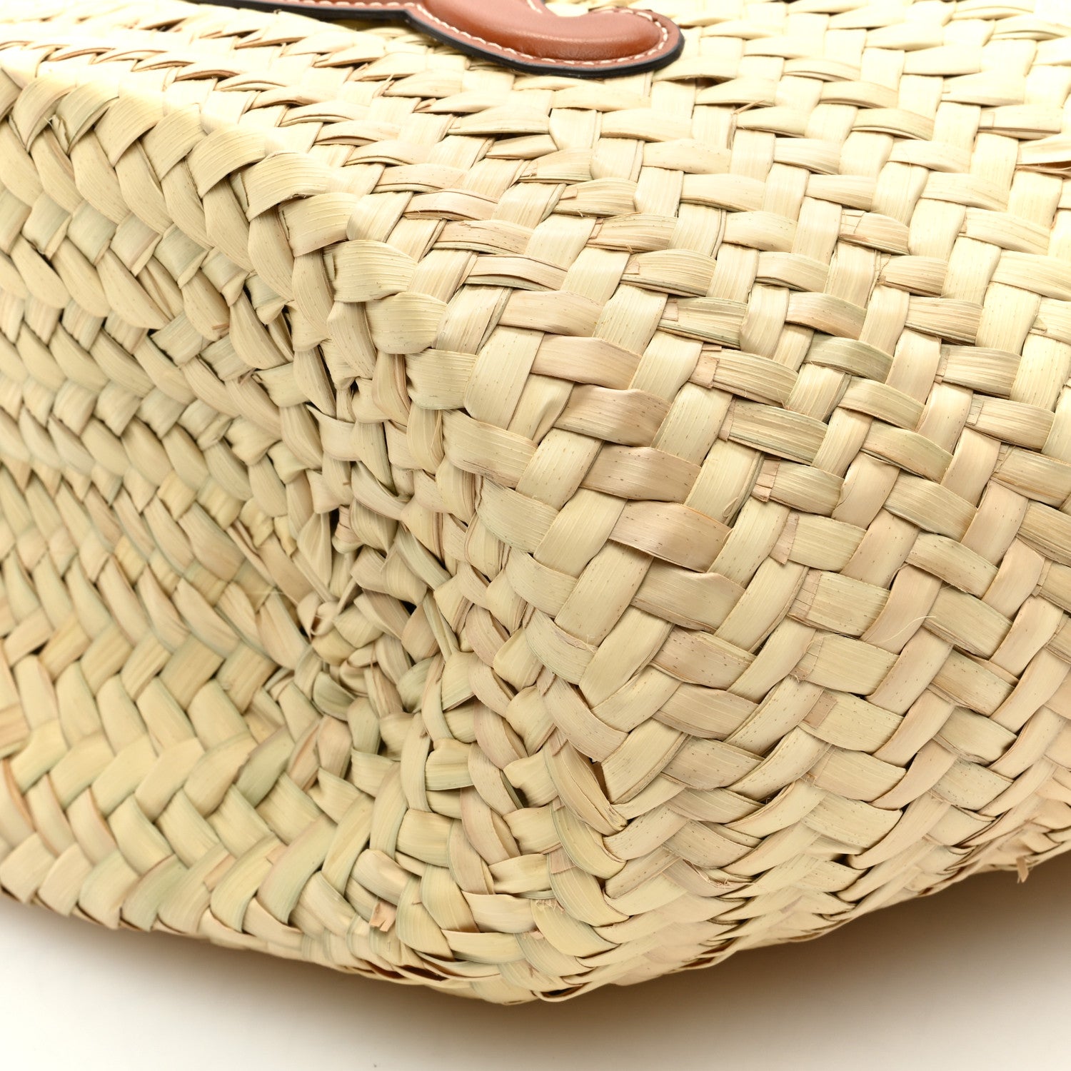 Celine Raffia Calfskin Triomphe Teen Panier Tan 8 of 8