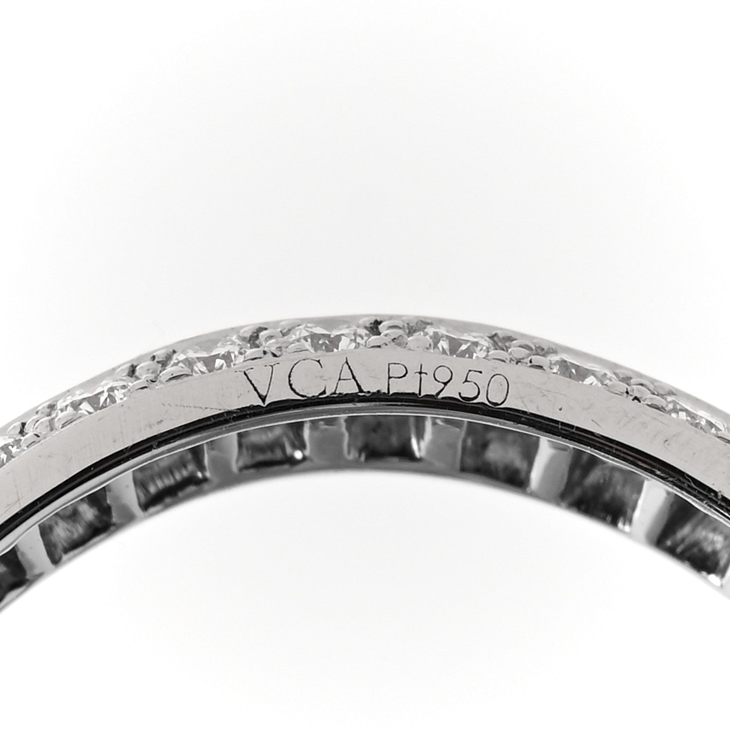 Van Cleef & Arpels Platinum Diamond Couture Wedding Band Ring 52 6 5 of 6