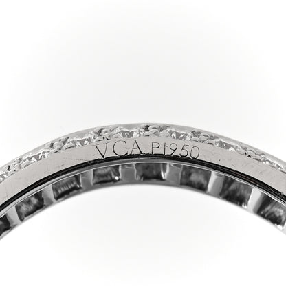 Van Cleef & Arpels Platinum Diamond Couture Wedding Band Ring 52 6 5 of 6