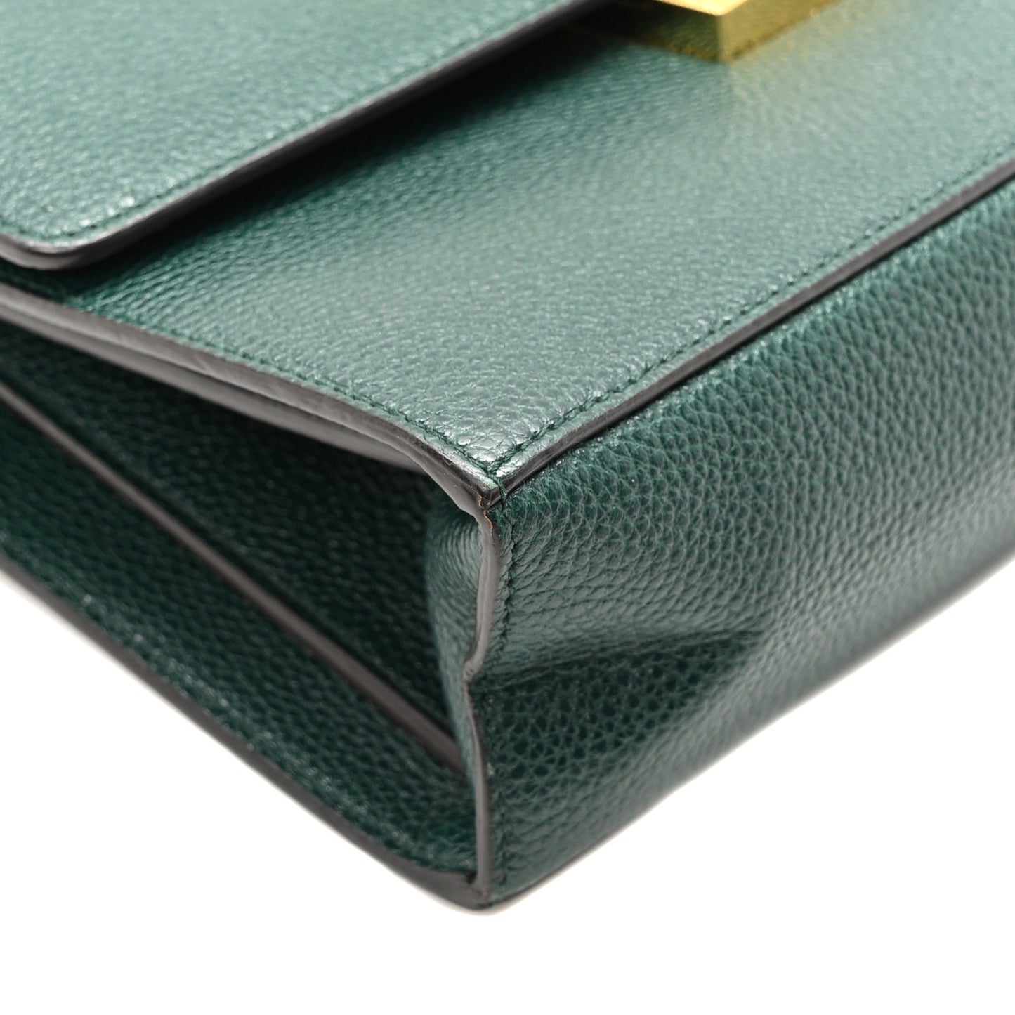 Grainy Calfskin Small Zumi Shoulder Bag Vintage Green