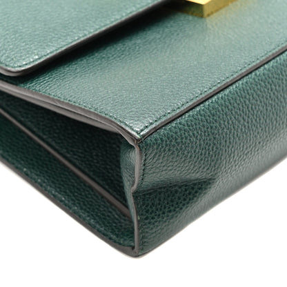 Gucci Grainy Calfskin Small Zumi Shoulder Bag Vintage Green 9 of 10