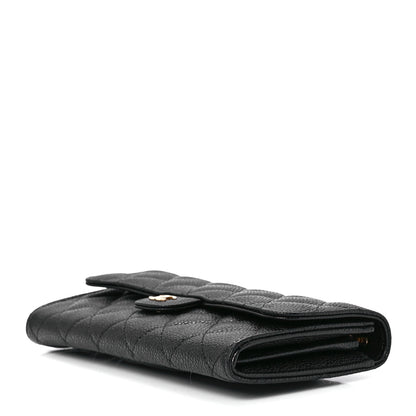 Chanel Caviar Quilted Large Flap Wallet Black 10 of 13