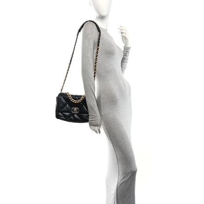 Chanel Lambskin Quilted Medium Chanel 19 Flap Black 2 of 11