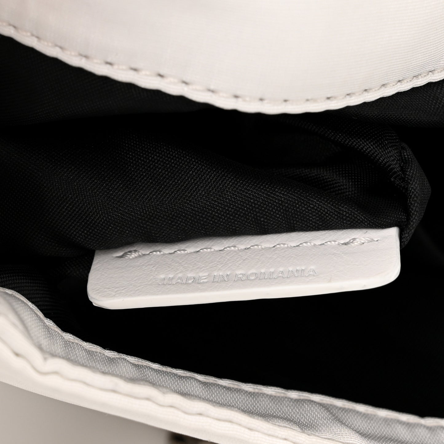 Nylon Graffiti Skull Small Crossbody Bag White Black