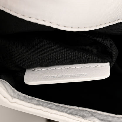 Alexander McQueen Nylon Graffiti Skull Small Crossbody Bag White Black 8 of 11