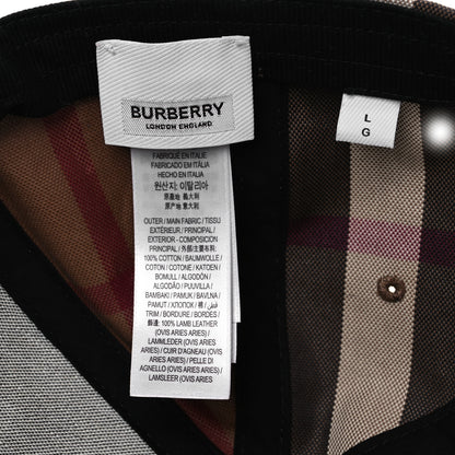 Burberry Cotton Check Baseball Cap L Dark Birch Brown 8 of 8