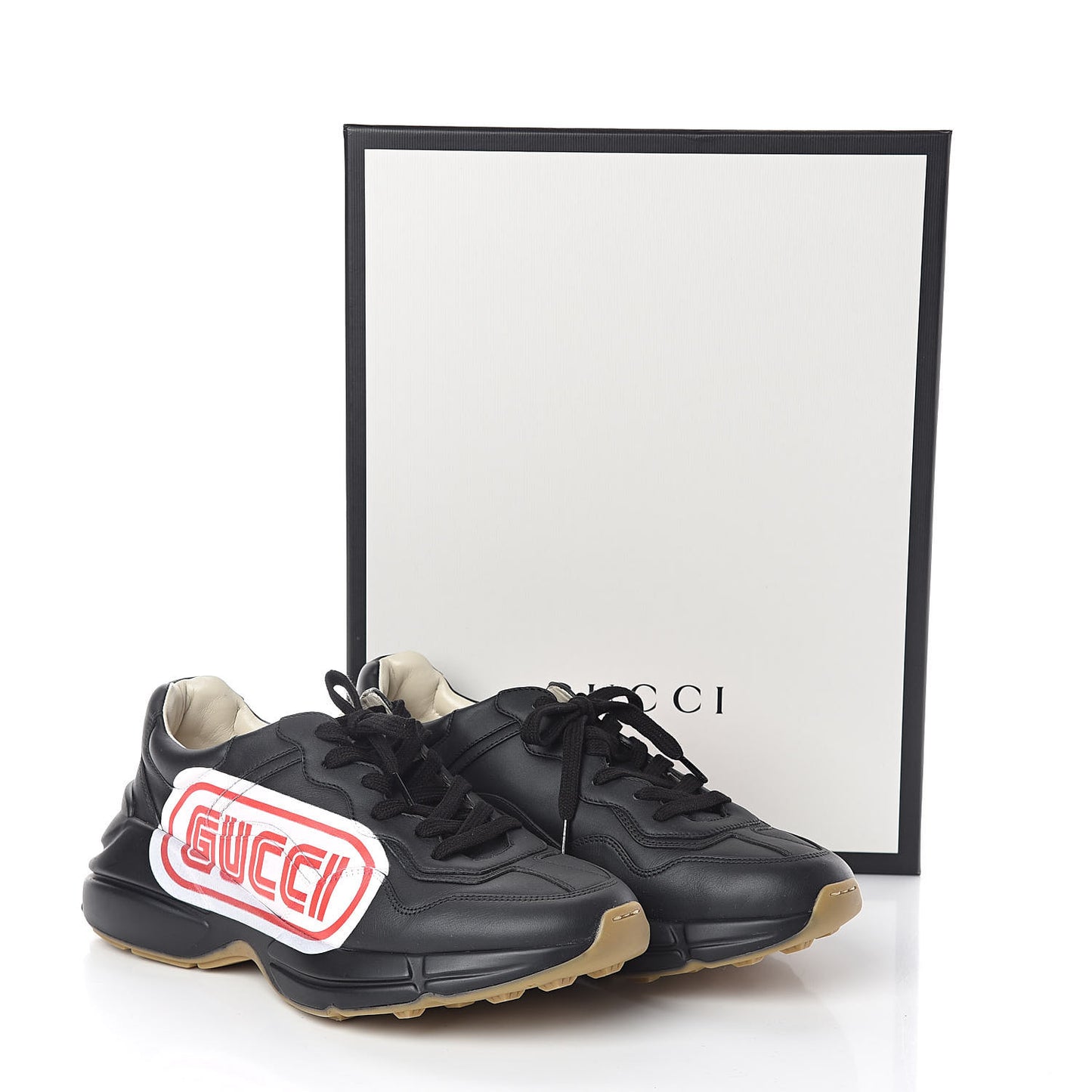 X SEGA Calfskin Logo Mens Rhyton Sneakers 7 Black