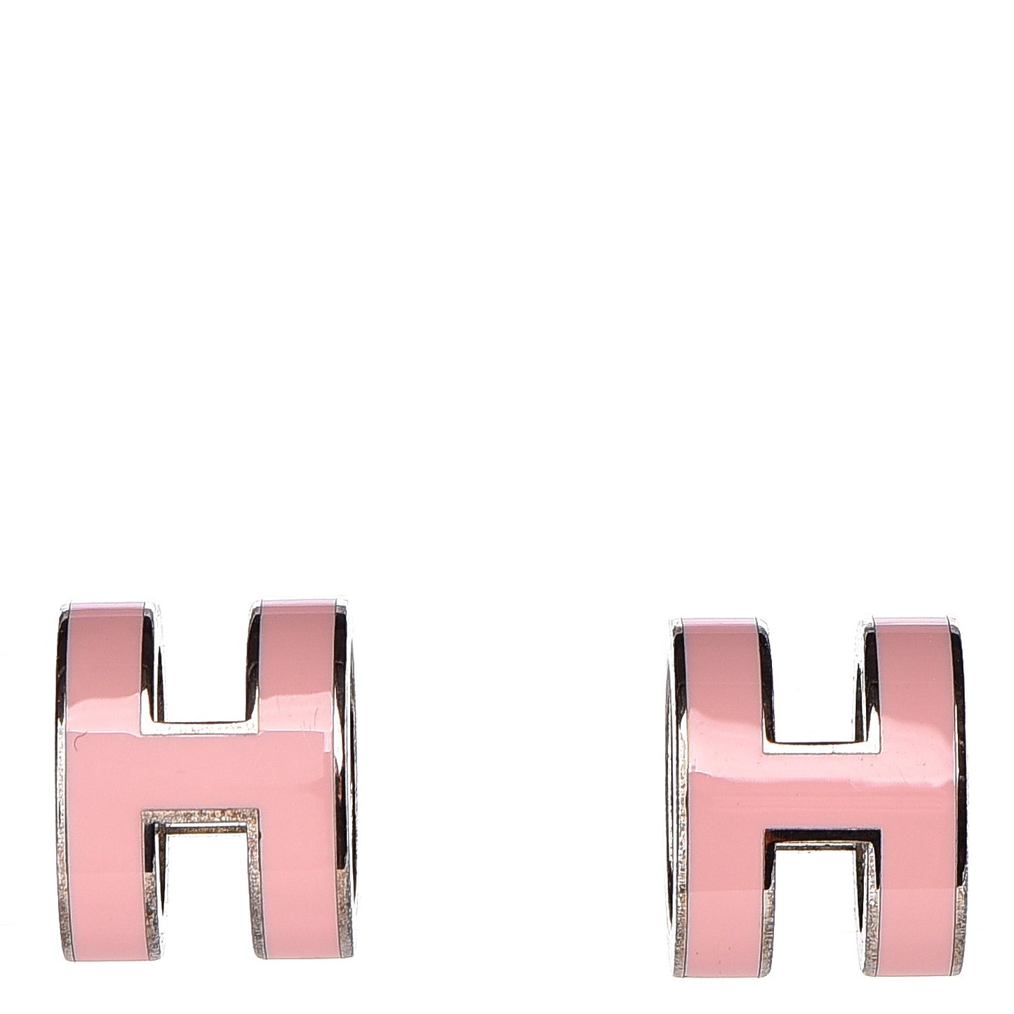 Palladium Lacquered Pop H Earrings Sugar Pink