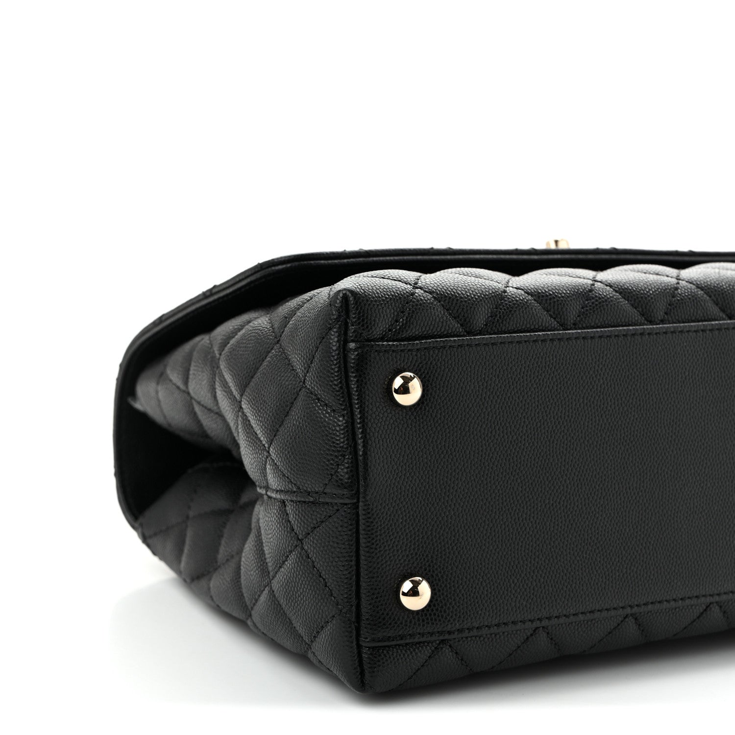 Chanel Caviar Quilted Small Coco Handle Flap Black 9 of 10