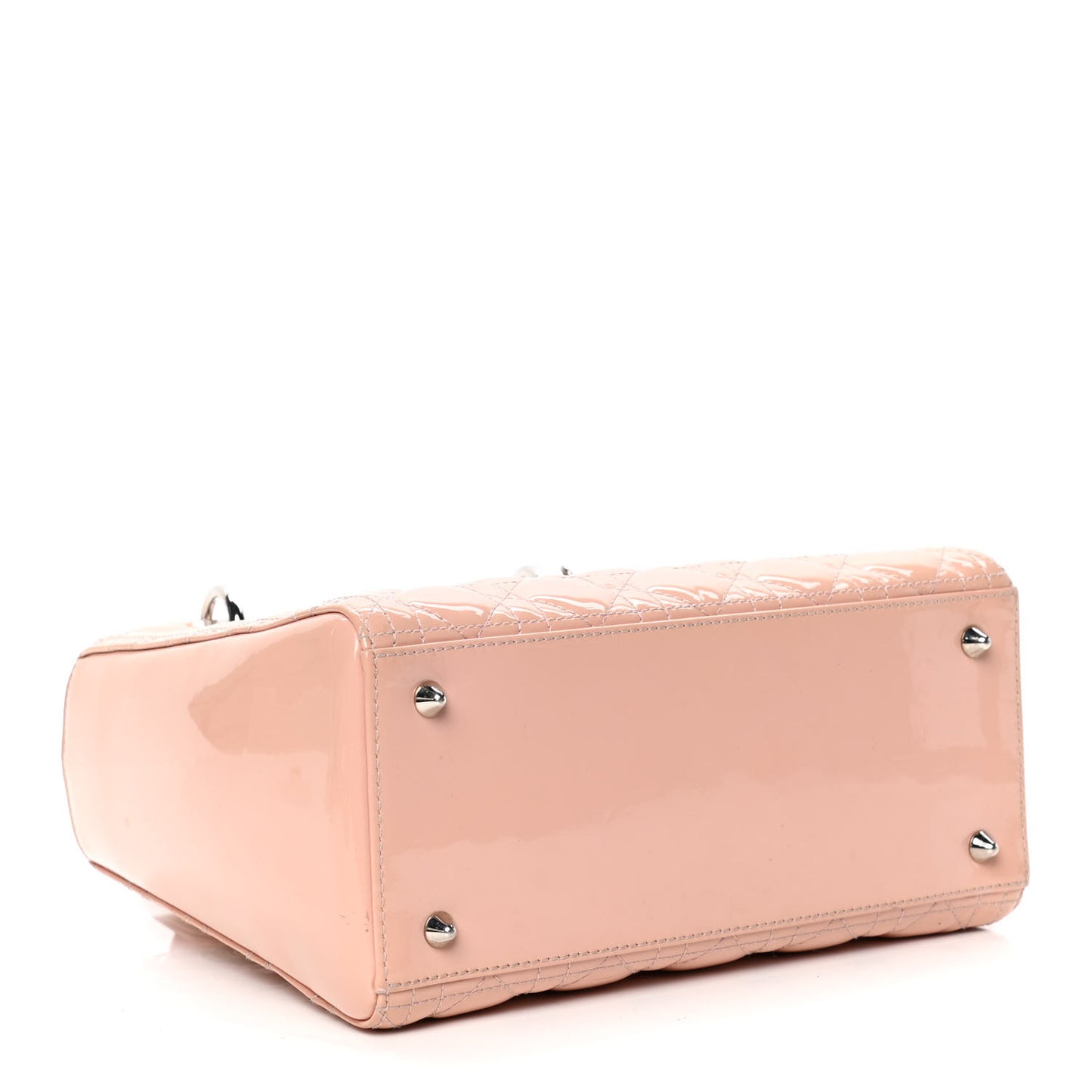 Patent Cannage Medium Lady Dior Rose Clair