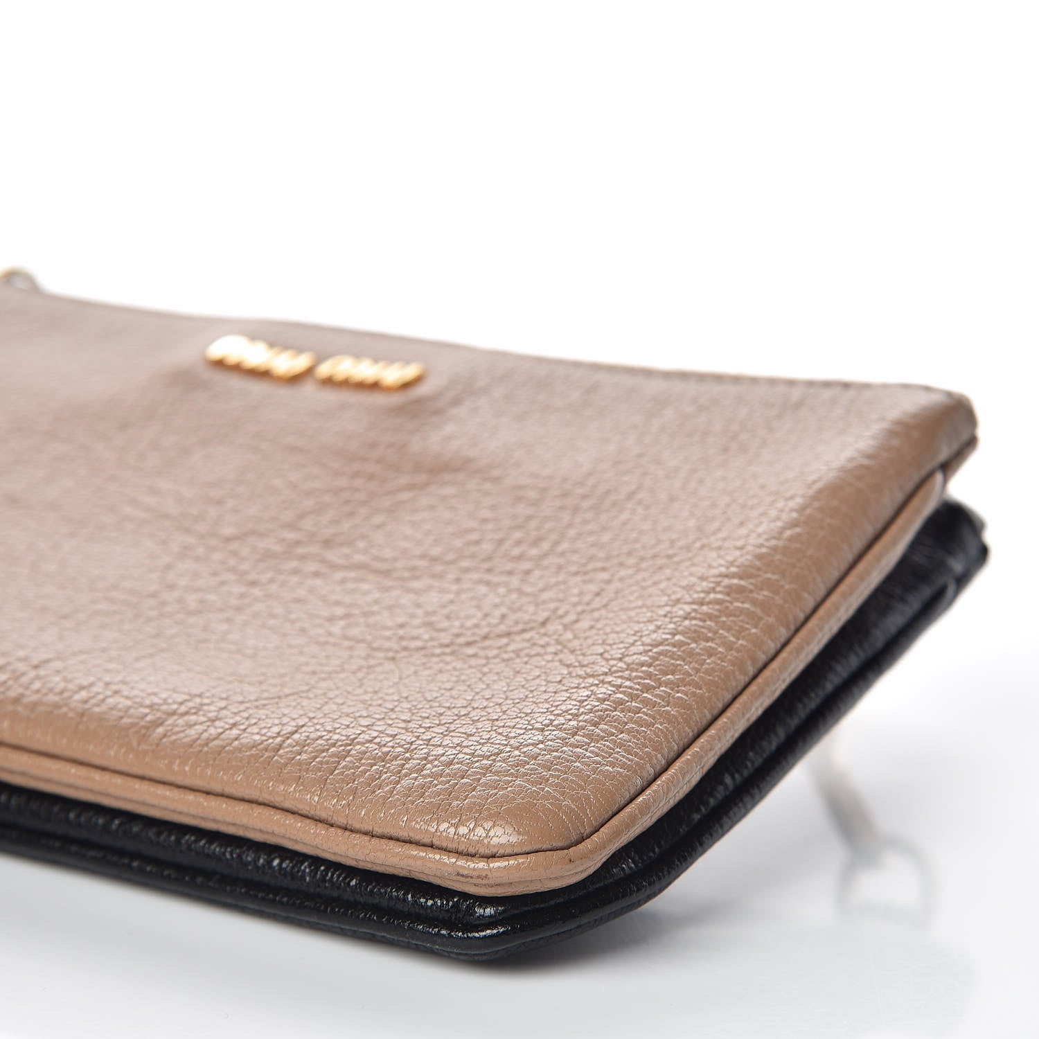 Miu Miu Goatskin Madras Bi-Color Crossbody Bag Cammeo Black 10 of 10
