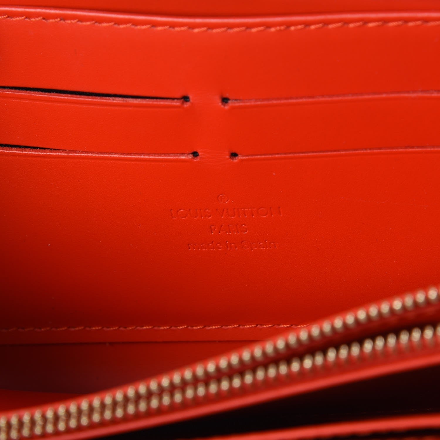 Louis Vuitton Vernis Zippy Wallet Orange Sunset 6 of 7