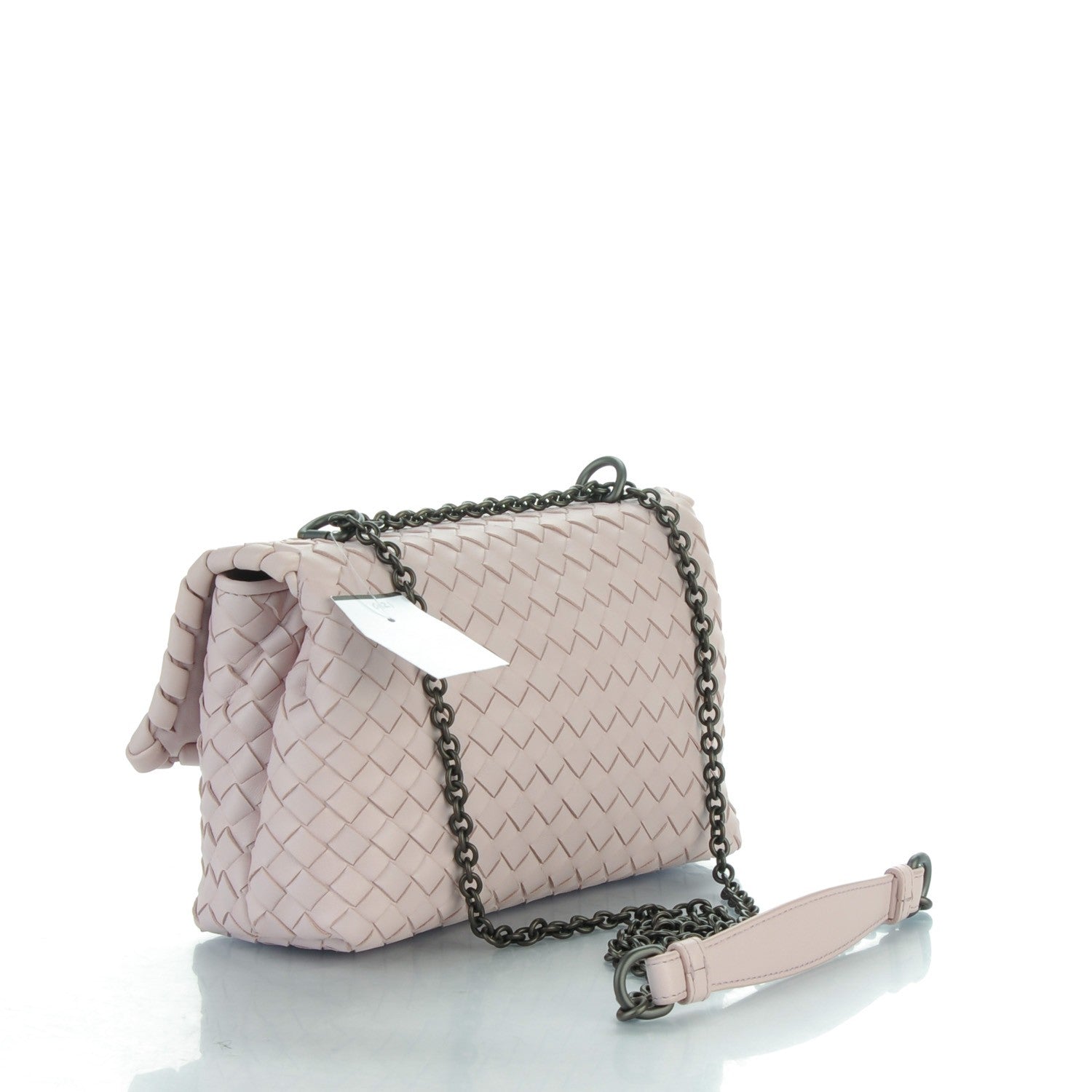 Bottega Veneta Nappa Intrecciato Baby Olimpia Shoulder Bag Rose Buvard 3 of 9