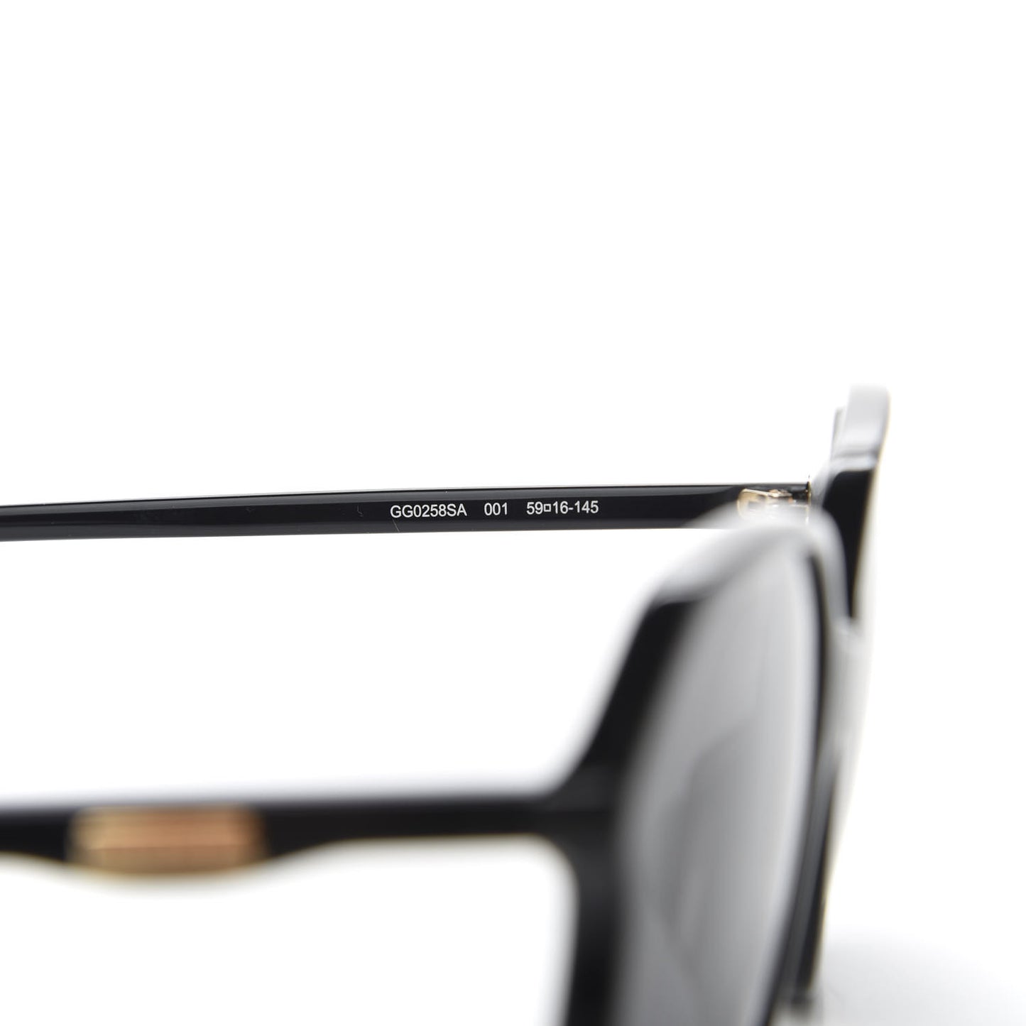 Acetate Round Sunglasses GG0258SA Black