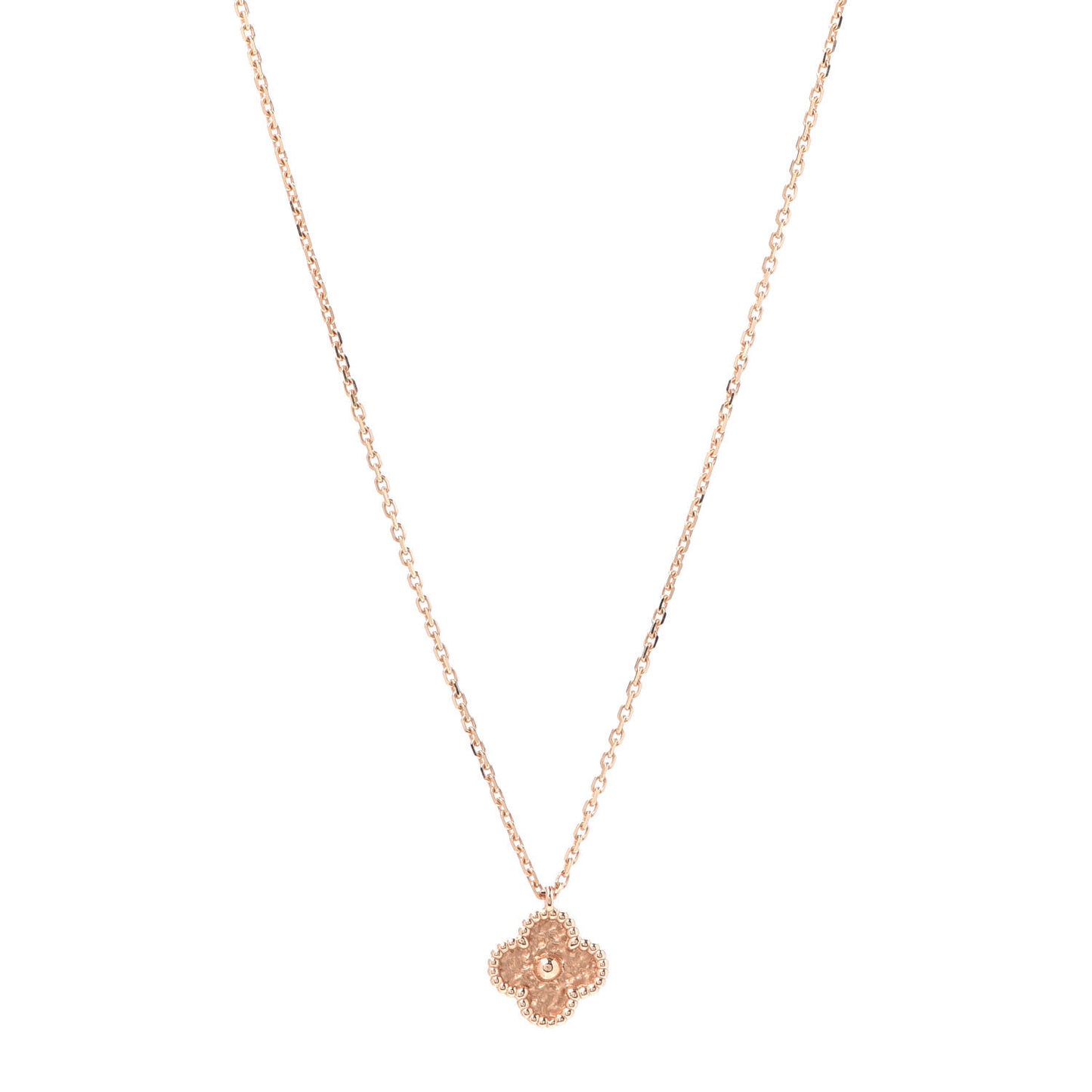18K Rose Gold Sweet Alhambra Pendant Necklace