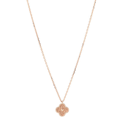 Van Cleef & Arpels 18K Rose Gold Sweet Alhambra Pendant Necklace 1 of 8