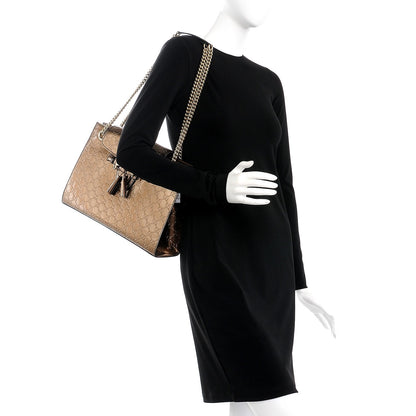Gucci Shine Guccissima Large Emily Chain Shoulder Bag Acero 2 of 8