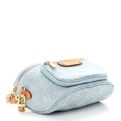 Louis Vuitton Monogram Denim Mini Bumbag Sky Blue 4 of 9