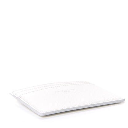 Saint Laurent Grain de Poudre Credit Card Case Icy White 3 of 7