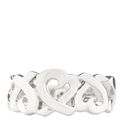 Tiffany Sterling Silver Paloma Picasso Loving Hearts Ring 52 6 1 of 5
