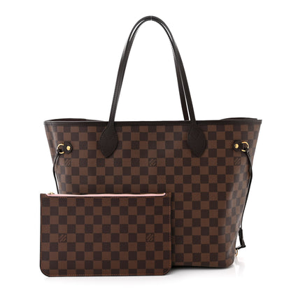Louis Vuitton Damier Ebene Neo Neverfull MM Rose Ballerine 3 of 10