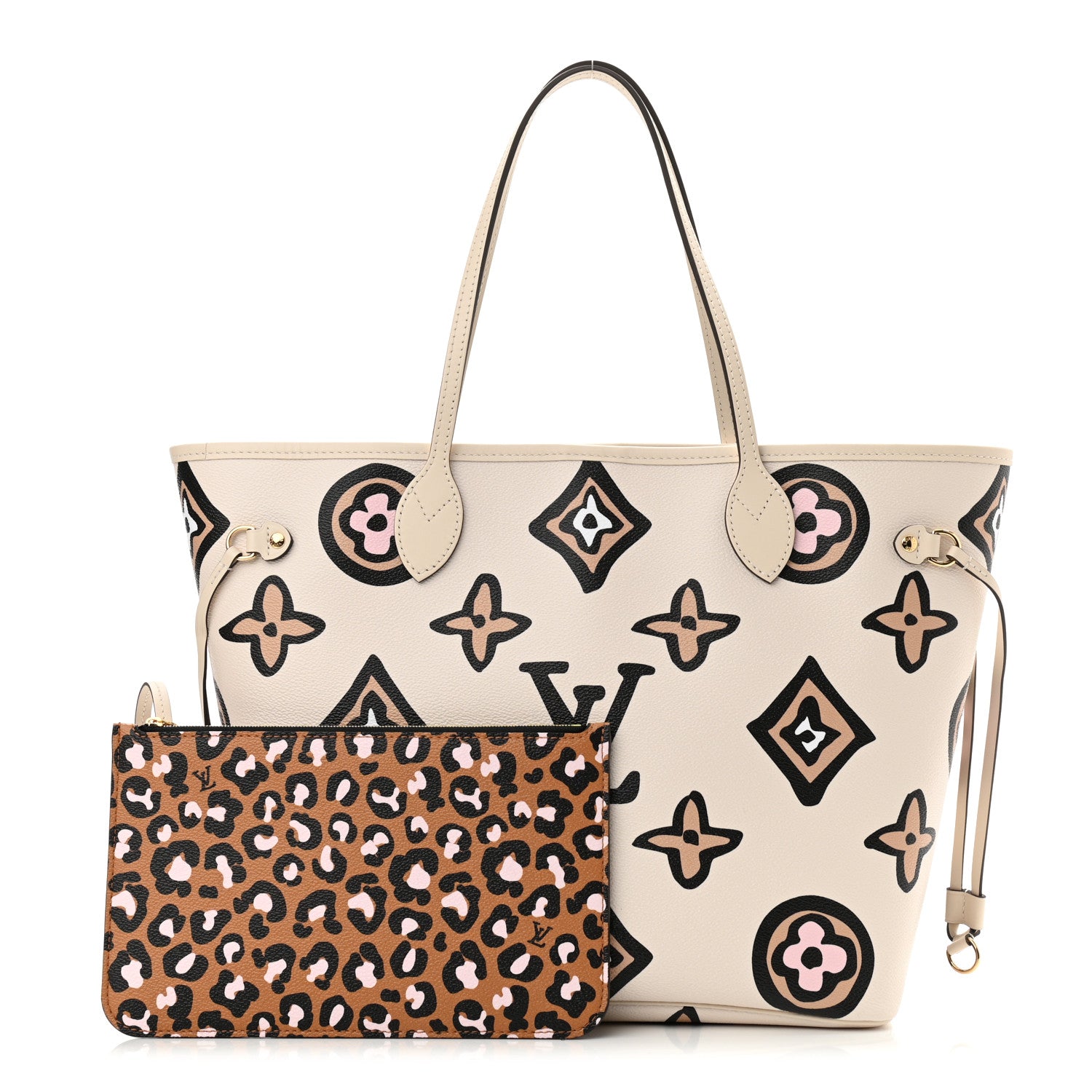 Louis Vuitton Monogram Giant Wild At Heart Neverfull MM Creme 1 of 10