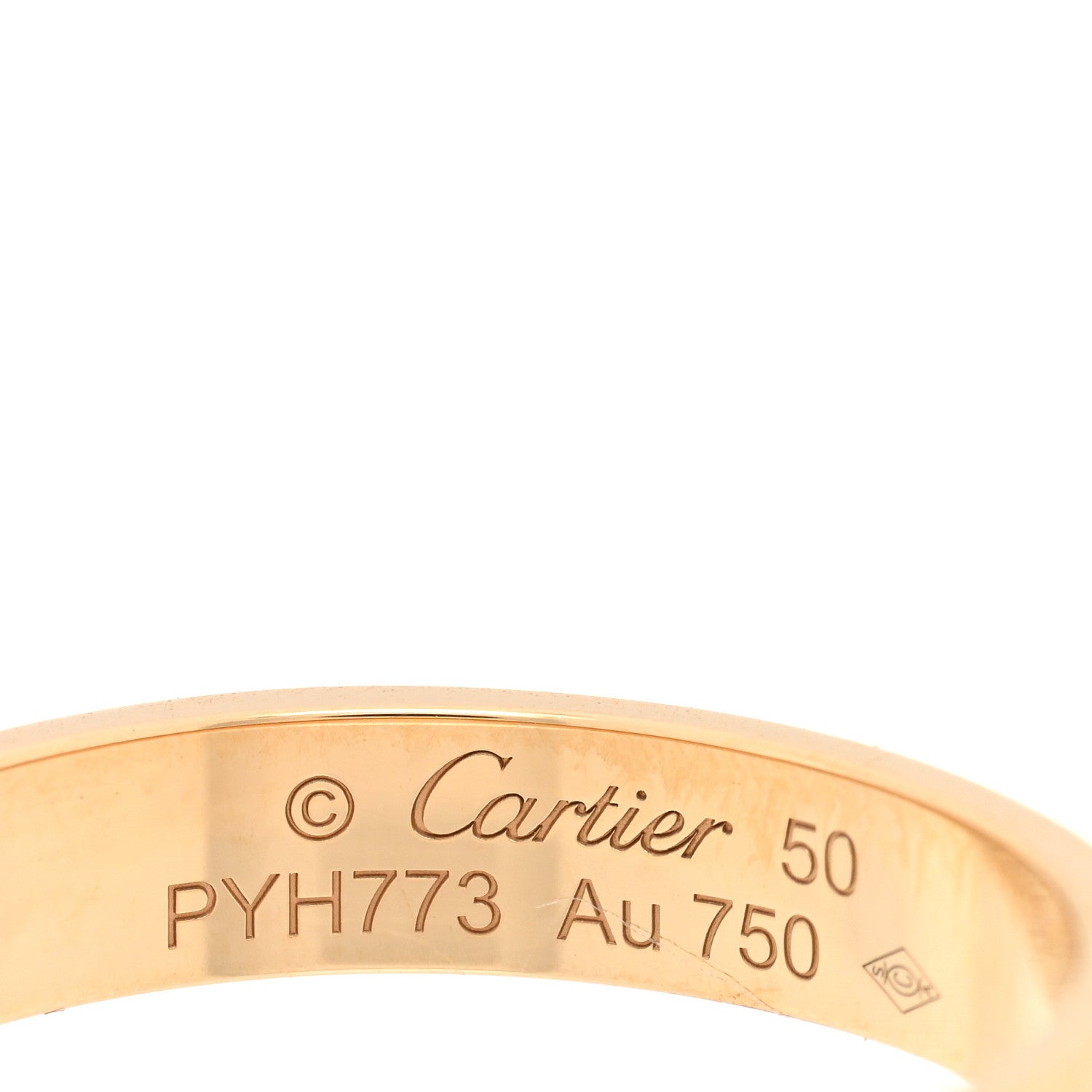 Cartier 18K Yellow Gold 3.5mm LOVE Wedding Band Ring 50 5.25 4 of 4