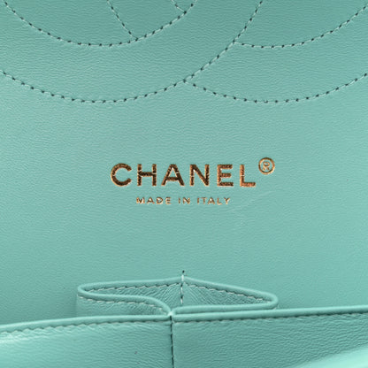 Chanel Caviar Quilted Jumbo Double Flap Light Green 6 of 10