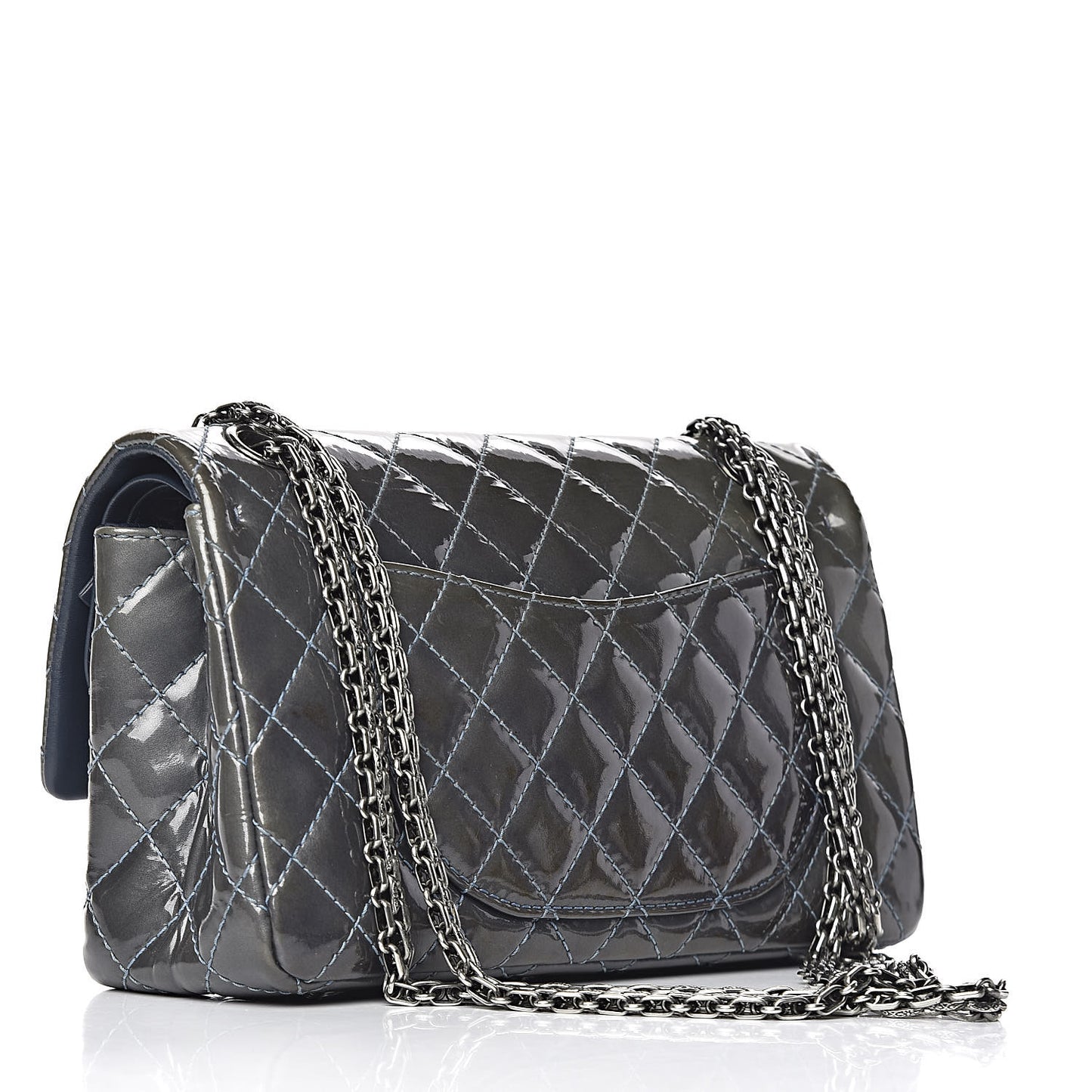 Patent Quilted 2.55 Reissue 225 Flap Blue