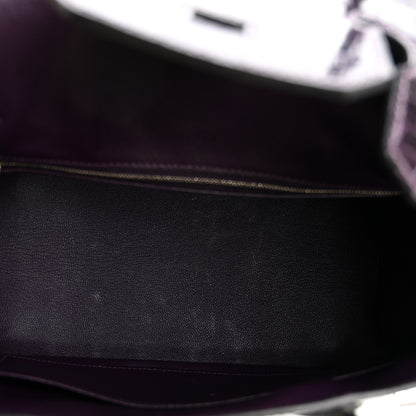 Hermes Shiny Niloticus Crocodile Birkin 30 Amethyst 5 of 18