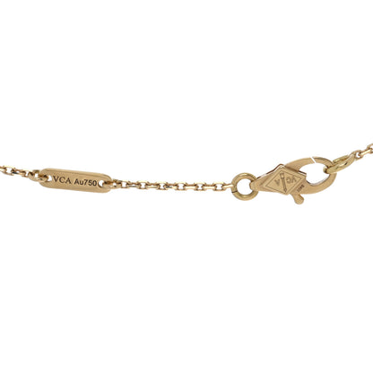 Van Cleef & Arpels 18K Yellow Gold Mother of Pearl Sweet Alhambra Pendant Necklace 4 of 4