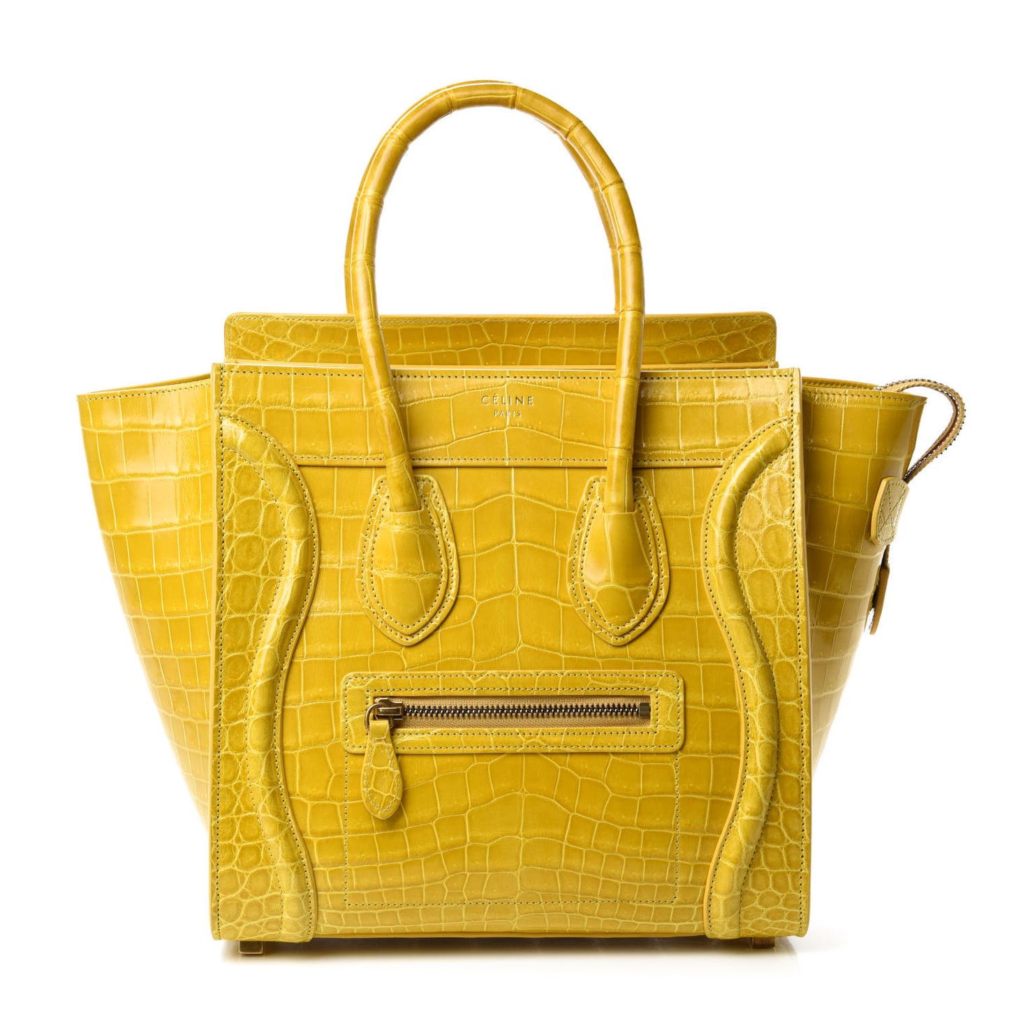 Crocodile Micro Luggage Yellow