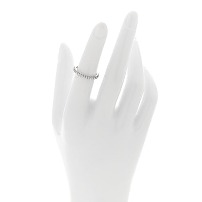 Cartier Platinum Diamond 2mm Half Eternity Wedding Band Ring 49 4.75 2 of 5