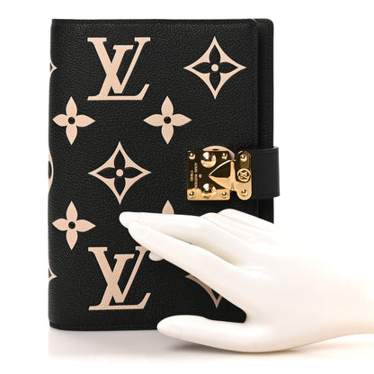 Louis Vuitton Empreinte Monogram Giant Paul Notebook Cover MM Black Beige 2 of 8