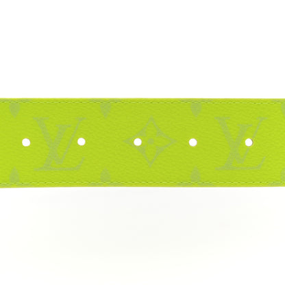 Louis Vuitton Monogram Taigarama 40mm Reversible LV Initiales Belt 85 34 Neon Yellow 3 of 6