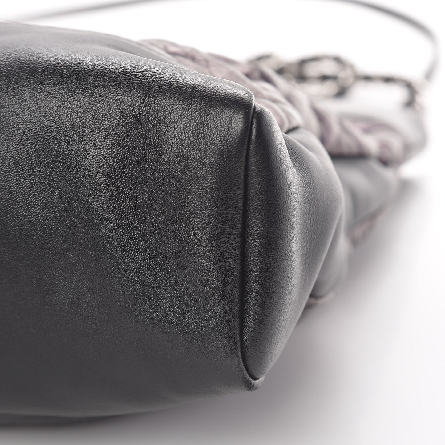 Aged Calfskin Quilted Large 31 Shopping Bag Black
