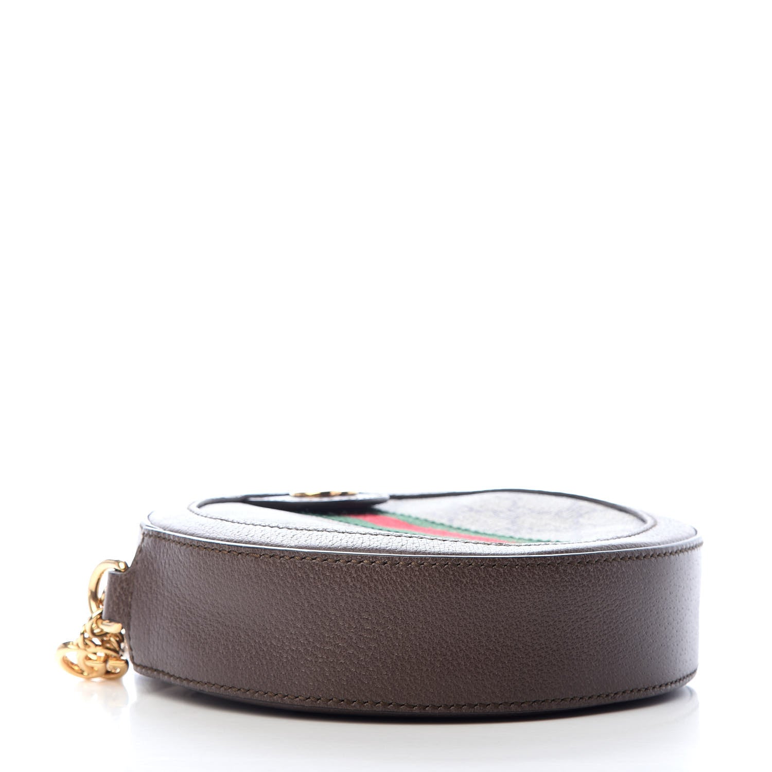Gucci GG Supreme Monogram Web Mini Ophidia Round Shoulder Bag Brown 4 of 10