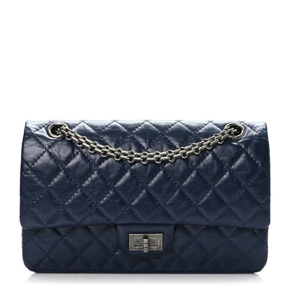 Chanel Aged Calfskin Quilted 2.55 Reissue 225 Flap Navy 1 of 10
