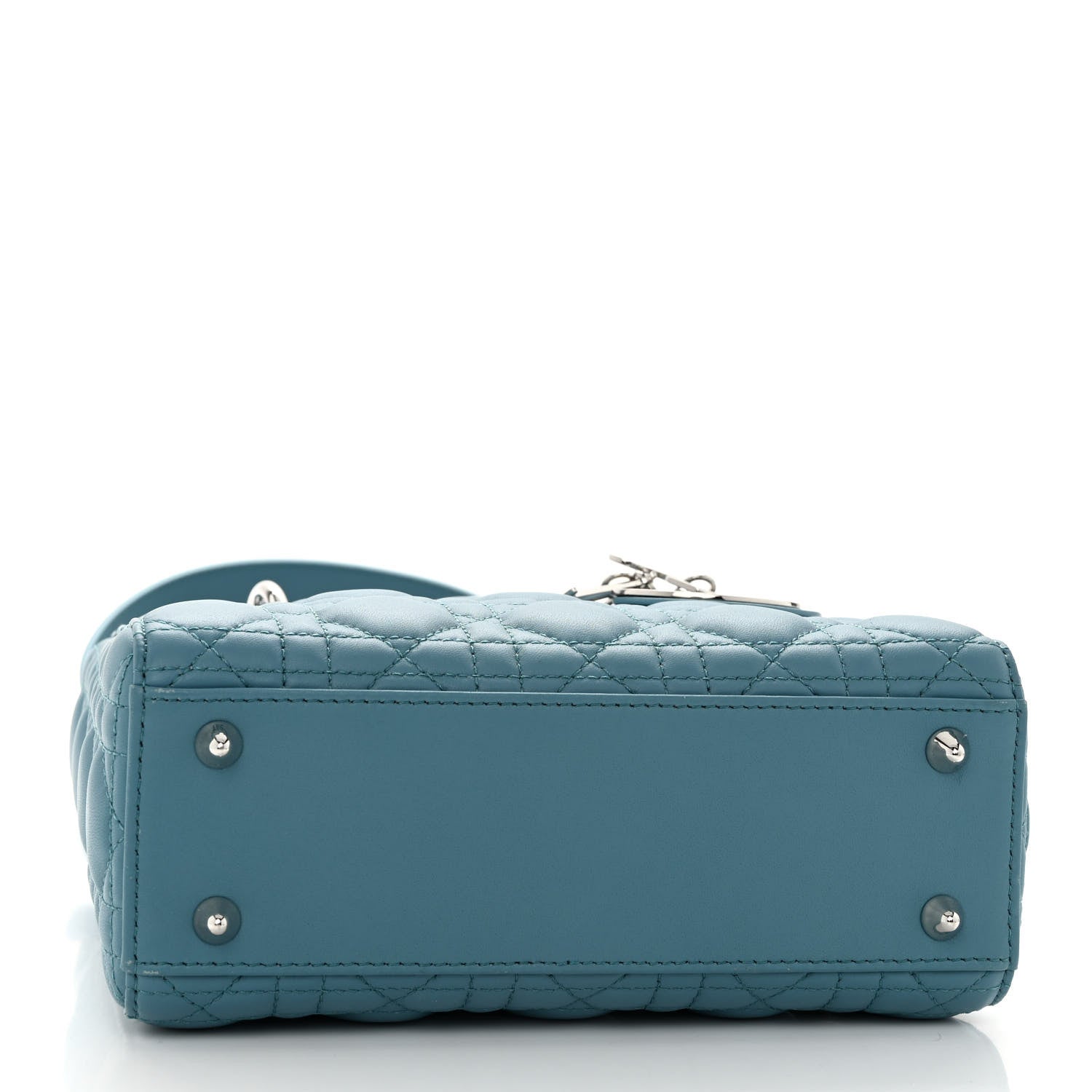 Christian Dior CHRISTIAN DIOR Lambskin Cannage Small My ABCDior Lady Dior Blue 4 of 10